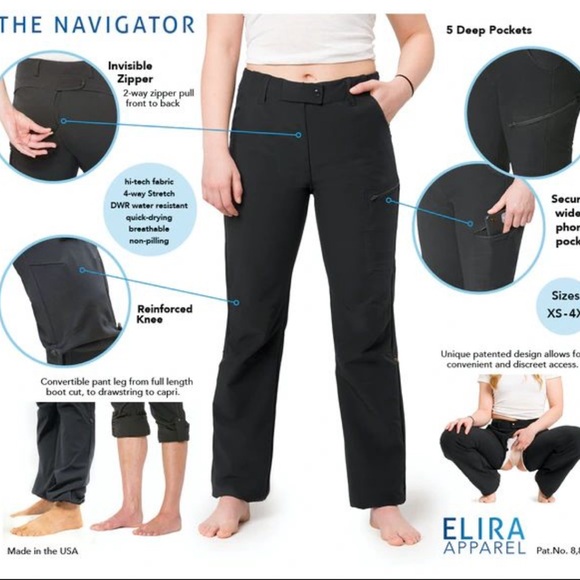 Elira Adams Apparel Pants Trail Hiking Outdoor Pants Women's SZ M - Picture 12 of 12